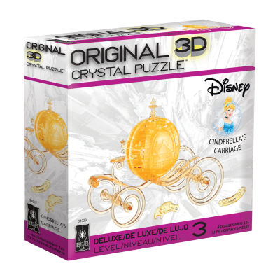 Bepuzzled 3d Crystal Puzzle - Disney Cinderellas Carriage Gold 71 Pcs Puzzle