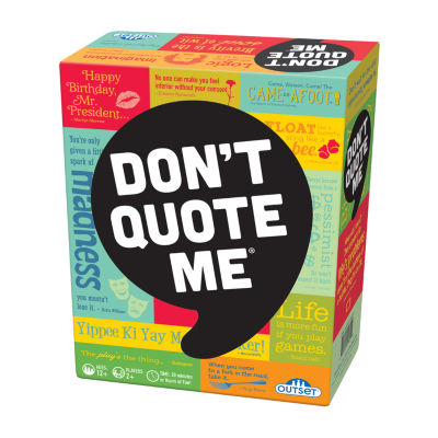 Outset Media Dont Quote Me Party Game Board Game
