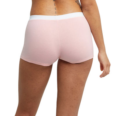 Women's Hanes 45UOBB Cotton Blend Boxer Brief Panty - 3 Pack (Navy