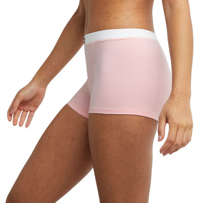 Hanes Originals Ultimate Cotton Stretch Women's Boyshort Underwear Pack,  3-Pack 45UOBB