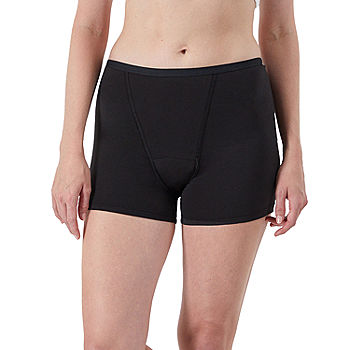 Hanes Comfort Period 2 Pack Average + Full Figure Period + Leak Resistant  Boyshort Panty 48fds3, Color: Black Pack - JCPenney