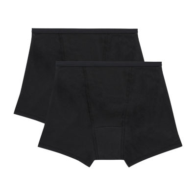 Hanes Comfort Period 2 Pack Average + Full Figure Leak Resistant Boyshort Panty 48fds3