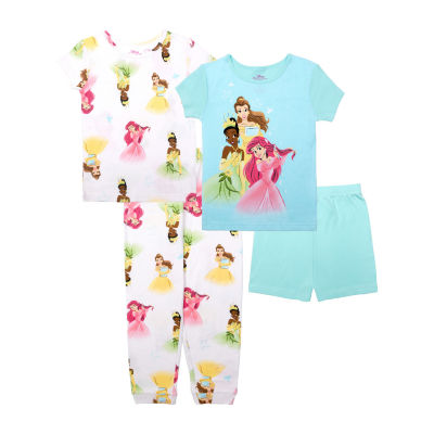 Disney Collection Little & Big Girls 4-pc. Princess Pajama Set