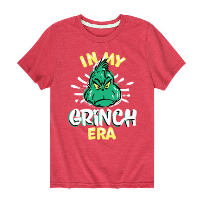 Little & Big Boys Crew Neck Short Sleeve Grinch Graphic T-Shirt