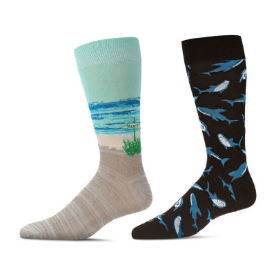 MeMoi 2 Pair Crew Socks Mens