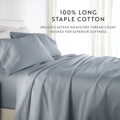 Casual Comfort Solid Cotton 300tc Sheet Set