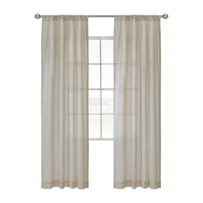 Weathervane Energy Saving Light-Filtering Rod Pocket Single Curtain Panel