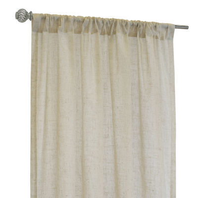 Weathervane Energy Saving Light-Filtering Rod Pocket Single Curtain Panel