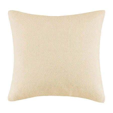 Ink+ivy Bree Knit Euro Pillow Cover In Sand