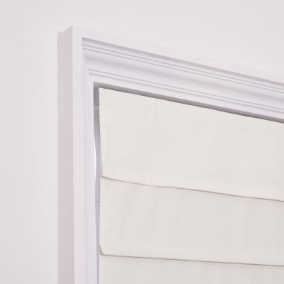 Home Basics Classic Cotton Canvas Custom Cordless Blackout Roman Shade