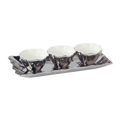 Certified International Silver Coast 4-pc. Porcelain Dipping Bowl