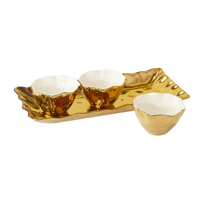 Certified International Gold Coast 4-pc. Porcelain Dipping Bowl