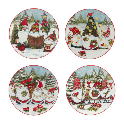 Certified International Christmas Gnomes 16-pc. Earthenware Dinnerware Set