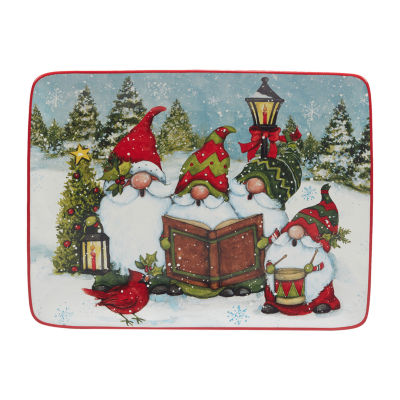 Certified International Christmas Gnomes Serving Platter