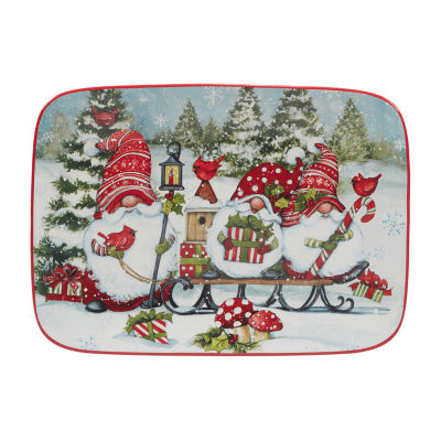 Certified International Christmas Gnomes Serving Platter