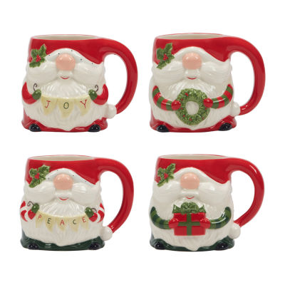 Certified International Christmas Gnomes 4-pc. Coffee Mug