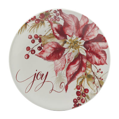 Certified International Winters Joy 4-pc. Earthenware Dessert Plate