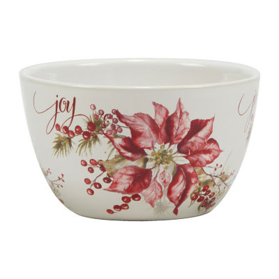 Certified International Winters Joy 4-pc. Earthenware Ice Cream Bowl