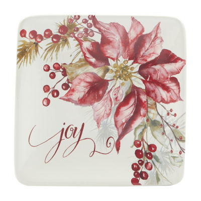 Certified International Winters Joy 4-pc. Earthenware Appetizer Plate