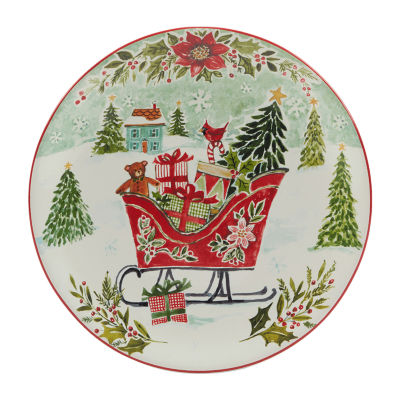 Certified International Joy Of Christmas 4-pc. Earthenware Dessert Plate