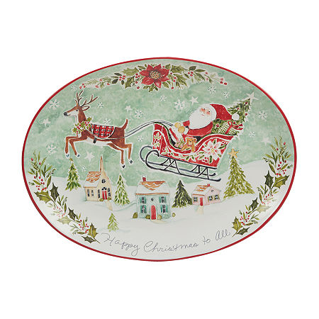 Certified International Joy Of Christmas Serving Platter, One Size, Multiple Colors