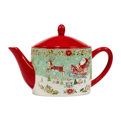 Certified International Joy Of Christmas Teapot