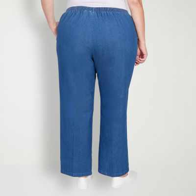 Alfred Dunner Lavender Fields Womens Straight Pull-On Pants