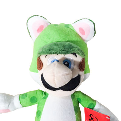 Super Mario 12 Inch Plush Neko Cat Luigi