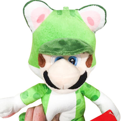 Super Mario 12 Inch Plush Neko Cat Luigi