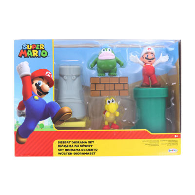  SUPER MARIO Nintendo Super Mario Deluxe Bowser Battle Playset  with Lights and Sounds, 2.5 Inch Bowser Action Figure Included : Video Games