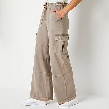 Arizona Womens High Rise Straight Cargo Pant-Juniors, Color: Tiki Brown -  JCPenney