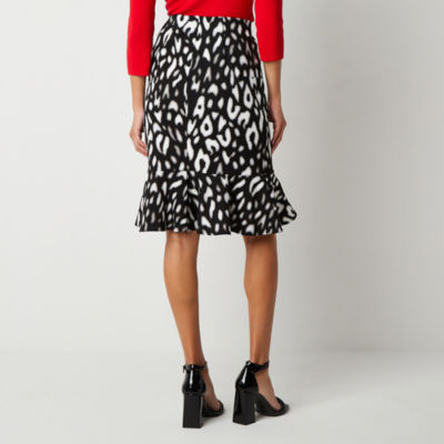 Bold Elements Womens Mid Rise Midi A-Line Skirt