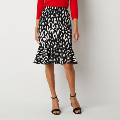 Bold Elements Womens Mid Rise Midi A-Line Skirt