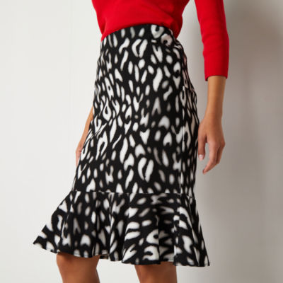 Bold Elements Womens Mid Rise Midi A-Line Skirt