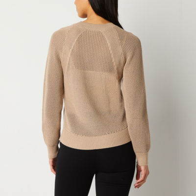 Stylus Womens Crew Neck Long Sleeve Pullover Sweater