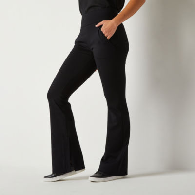 Stylus Womens High Rise Bootcut Pull-On Pants