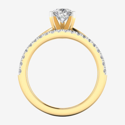 1 1/4 CT. T.W. Lab-Grown (H / SI2) Diamond  Pear Solitaire Bridal Set in 10K Gold