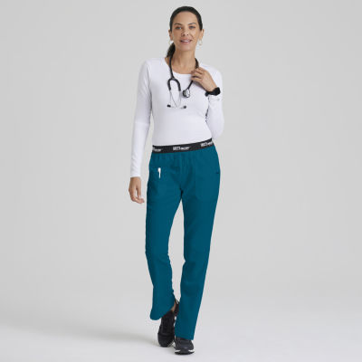 Grey's Anatomy™ by Barco Classic 4275 Aubrey 3-Pocket Low-Rise Flared Leg Womens Plus Tall Moisture Wicking Scrub Pant