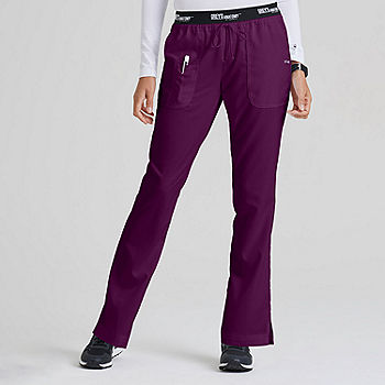 Women's New Small Barco Grey's Anatomy Purple 5 Pocket Drawstring Scrub  Pants
