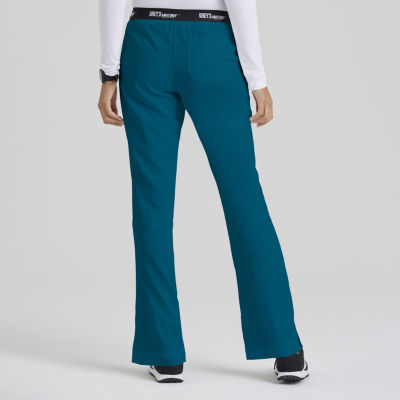 Grey's Anatomy™ by Barco Classic 4275 Aubrey 3-Pocket Low-Rise Flared Leg Womens Petite Moisture Wicking Scrub Pant