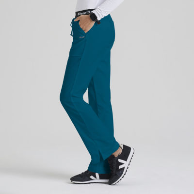 Grey's Anatomy™ by Barco Classic 4275 Aubrey 3-Pocket Low-Rise Flared Leg Womens Petite Moisture Wicking Scrub Pant