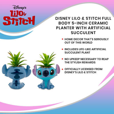Disney Collection Stitch 4.5 Inch Ceramic Planter