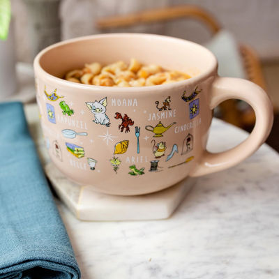 Disney Collection Princess 24 Oz Soup Mug With Lid 2-pc. Princess Coffee Mug
