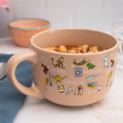 Disney Collection Princess 24 Oz Soup Mug With Lid 2-pc. Princess Coffee Mug