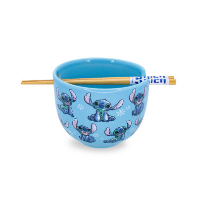 Disney Stitch Ramen Bowl w/Chopsticks Lilo And Stitch Set 3