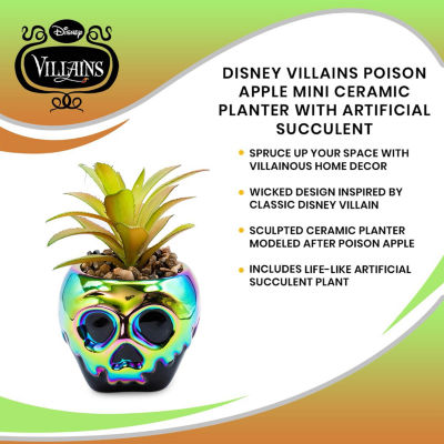 Disney Collection Poison Apple Mini Ceramic Planter