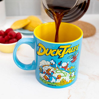 Disney Lilo And STITCH With Ducks 20oz Blue Coffee Mug