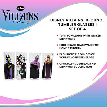 Disney Villains 4 pc. 10 oz. Glass Set 