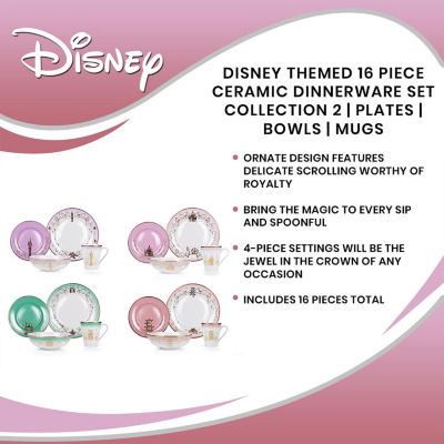 Disney Princess 16 Piece Dinnerware Set