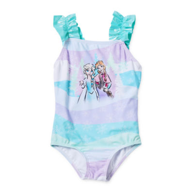 Disney Collection Little & Big Girls Frozen One Piece Swimsuit